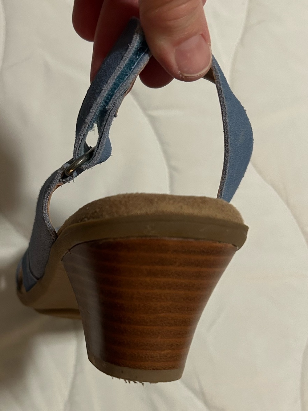 Blue Suede Leather Sandals - Picture 6 of 12